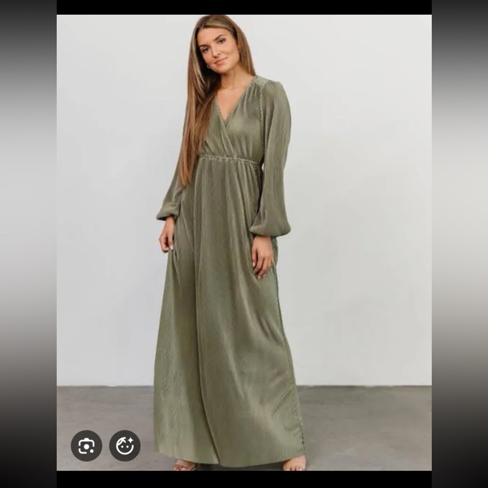 NWT Baltic Born Venus Sage Pleated Maxi Dress Size XXXLarge - Picture 4 of 12